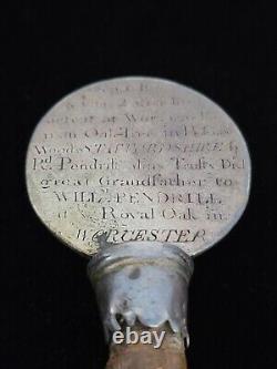 Rare Silver Coin King Charles II England Boscobel Wood Royal Oak Tree Tax Token