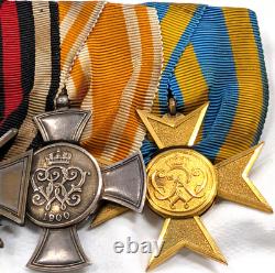 Rare WW1 Imperial Germany & Hohenzollern Merit Medal swords service medal bar