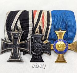 Rare WW1 Imperial Germany Prussia Order of the Crown medal bar