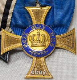 Rare WW1 Imperial Germany Prussia Order of the Crown medal bar