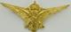 Rare WWII Bulgarian Royal military pilots ace award 18k gold plated silver badge