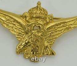 Rare WWII Bulgarian Royal military pilots ace award 18k gold plated silver badge Rare WWII Bulgarian Royal military pilots ace award 18k gold plated silver badge