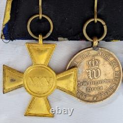 Rare pre WW1 Imperial Germany Denmark & French war army officer's medal bar