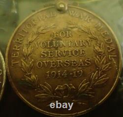 Rare ww1 British medal group Territorial war service medal Royal Scots