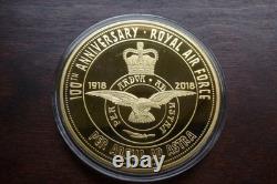 Royal Air Force RAF Centenary Huge 70mm Gold-Plated 6-Medallion Boxed Set 2018