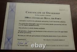 Royal Air Force RAF Centenary Huge 70mm Gold-Plated 6-Medallion Boxed Set 2018