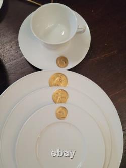 Royal Berlin Arcadia Gold 2 place settings & platter Medallion Germany