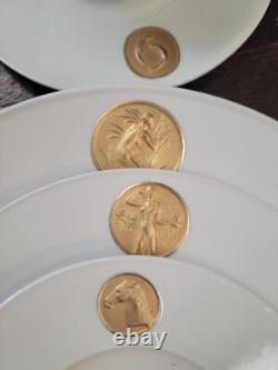 Royal Berlin Arcadia Gold 2 place settings & platter Medallion Germany