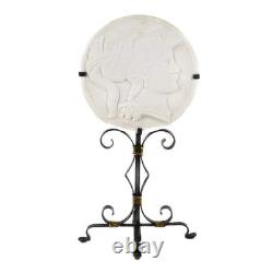 Royal Bonn Marble Roman Soldier Medallion on Stand