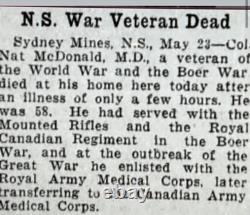 Royal Canadian Regt Boer War QSA Medal WW I Medal Pair Rare