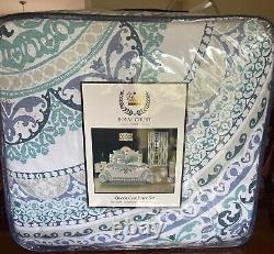 Royal Court Afton Printed Mosaic Queen Comforter Set 4 Pc