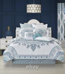 Royal Court Afton Printed Mosaic Queen Comforter Set 4 Pc