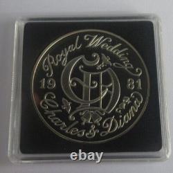 Royal Crests 1981 Royal Wedding Charles and Diana Silver Proof Medallion