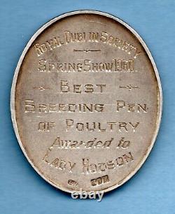 Royal Dublin Society Silver Medal To Lady Hodson 1960, Poultry. Hallmark 1959