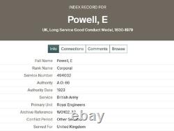 Royal Engineers Territorial Efficiency Medal Group WW1 Powell from Limehouse