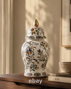Royal Floral Medallion Temple Jar