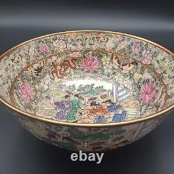 Royal Garden Imperial Chinese Large Rose Medallion Bowl Chinese Export 10 RARE