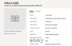 Royal Garrison Artillery Died of Wounds 1917 British WW1 Medal Trio Stockport