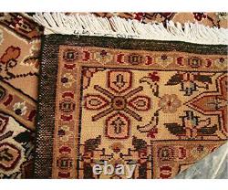 Royal Green Floral Medallion Hand Knotted Area Rug Wool Silk Carpet (6 x 4)