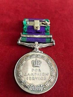 Royal Green Jackets (rgj) Northern Ireland'csm' Silver Medal With Box Of Issue