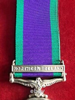 Royal Green Jackets (rgj) Northern Ireland'gsm' Silver Medal Rare