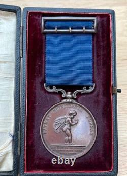 Royal Humane Society Bronze Medal To Thomas S. Beedle Dated 1906 With Box