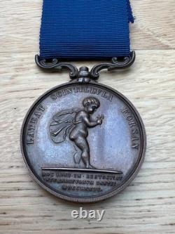 Royal Humane Society Bronze Medal To Thomas S. Beedle Dated 1906 With Box
