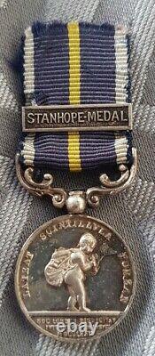 Royal Humane Society Medal. Silver Bar Stanhope. Miniature
