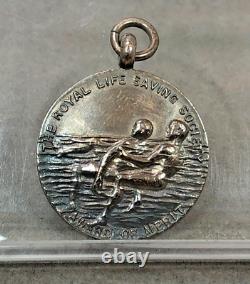 Royal Life Saving Society Award of Merit Sterling Silver Medal RR Thomson 1929