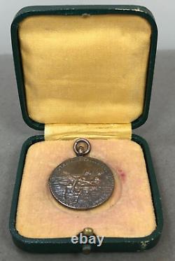 Royal Life Saving Society Award of Merit Sterling Silver Medal RR Thomson 1929
