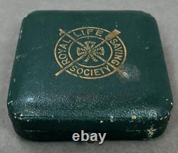 Royal Life Saving Society Award of Merit Sterling Silver Medal RR Thomson 1929