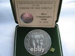 Royal Mint 1987 Revival of The Order of the Thistle 5oz silver medal 63mm