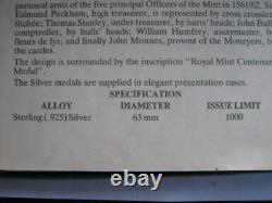 Royal Mint 1987 Revival of The Order of the Thistle 5oz silver medal 63mm