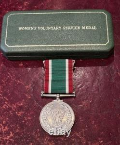Royal Mint Women's Voluntary Service Medal, W. V. S. In Presentation Box