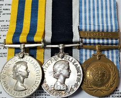 Royal Navy Korea War & Long Service Medal Group To P. O Lovett. H. M. S. Tumult