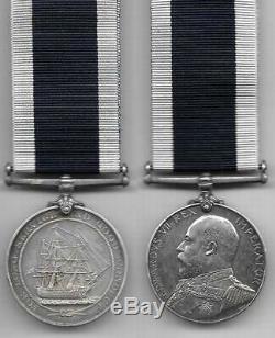 Royal Navy LSGC Medal Edward VII to A. J. TAYLOR Chief Stoker HMS Egmont