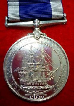 Royal Navy L. S. & G. C. Medal, Edward VII issue to H. M. S. Hannibal (Harry Treeby)