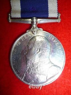 Royal Navy L. S. & G. C. Medal, Edward VII issue to H. M. S. Hannibal (Harry Treeby)