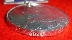 Royal Navy L. S. & G. C. Medal, Edward VII issue to H. M. S. Hannibal (Harry Treeby)
