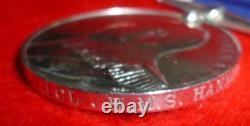Royal Navy L. S. & G. C. Medal, Edward VII issue to H. M. S. Hannibal (Harry Treeby)