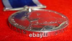 Royal Navy Long Service Medal Edward VII to Chief Stoker Ellis H. M. S. Andromache