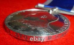 Royal Navy Long Service Medal Edward VII to Chief Stoker Ellis H. M. S. Andromache