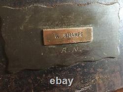 Royal Navy WW1 & WW2 Naval medal Group Sharpe Shipwright Officer Bi Corn Sword