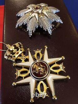 Royal Norwegian Order of ST OLAV GRAND CROSS Gold Saint Olaf Norway Medal