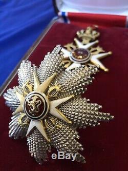 Royal Norwegian Order of ST OLAV GRAND CROSS in Gold Saint Olaf Norway medal