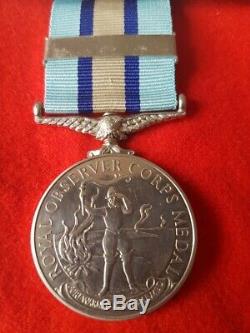 Royal Observer Corps Medal with Long Service Bar to a Leading Observer