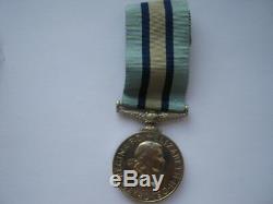 Royal Observer Corps medal to CHIEF OBSERVER W E HARRISON