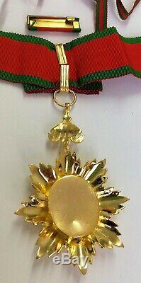 Royal Order of Cambodia Commander Medal Medallion Honor Neck Ribbon Set CM01
