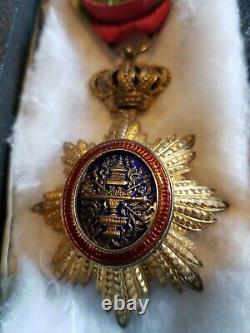 Royal Order of Cambodia-Officer Medal in Case -SEE STORE FRENCH MEDALS WW1