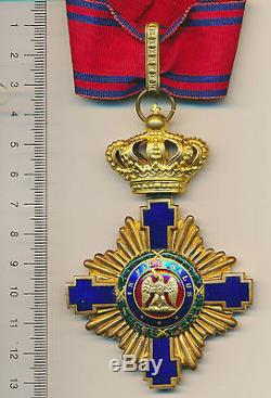 Royal STAR ROMANIA Neck BADGE Order OFFICER Romanian MEDAL COMMANDER 1878 CAROL